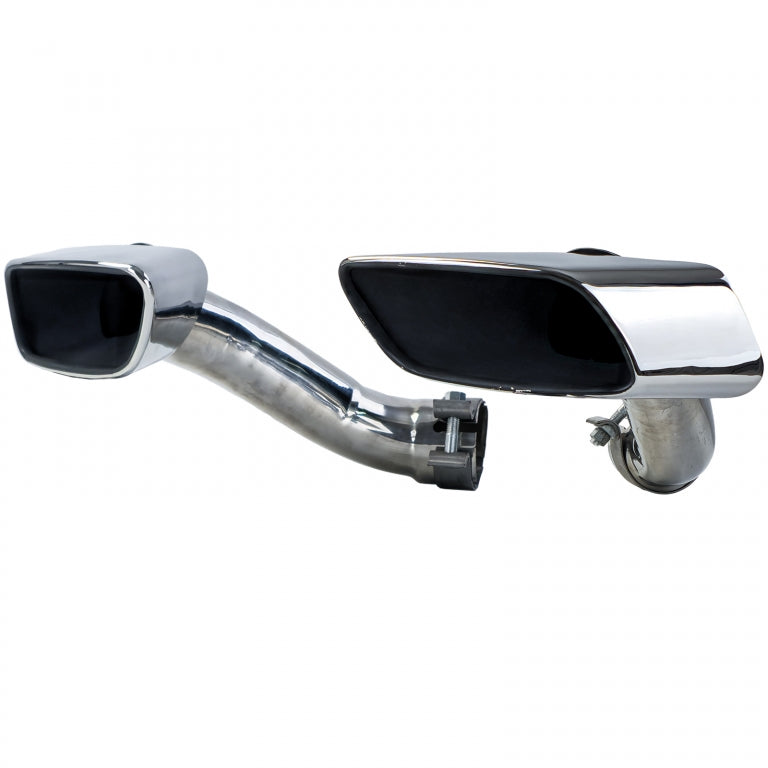 Square Exhaust Tailpipes M50 Look Stainless Steel for BMW X6 E71 30d 40d (2008-2014)
