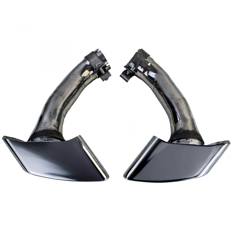 Square Exhaust Tailpipes M50 Look Stainless Steel for BMW X6 E71 30d 40d (2008-2014)