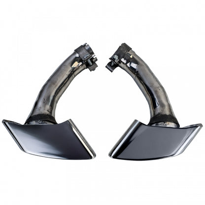 Square Exhaust Tailpipes M50 Look Stainless Steel for BMW X6 E71 30d 40d (2008-2014)