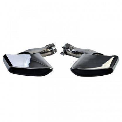 Square Exhaust Tailpipes M50 Look Stainless Steel for BMW X6 E71 30d 40d (2008-2014)