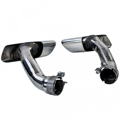 Square Exhaust Tailpipes M50 Look Stainless Steel for BMW X6 E71 30d 40d (2008-2014)