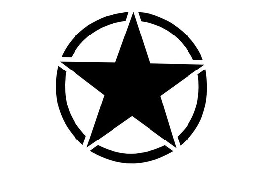 Star Decal Sticker Black Universal for Jeep Wrangler JK and Other Vehicles