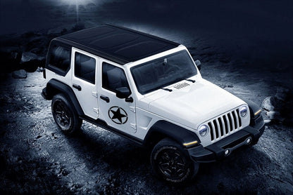 Star Decal Sticker Black Universal for Jeep Wrangler JK and Other Vehicles