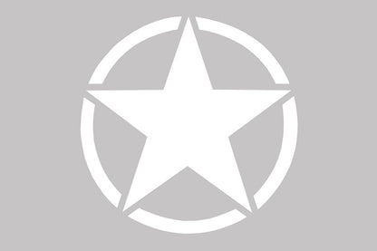 Star Decal Sticker White Universal for Jeep Wrangler JK and Other Vehicles