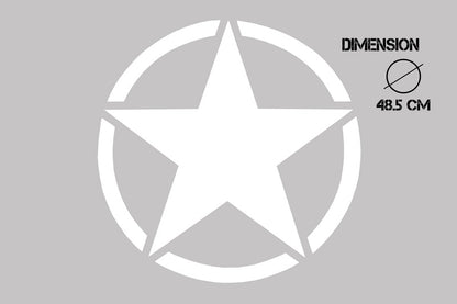Star Decal Sticker White Universal for Jeep Wrangler JK and Other Vehicles
