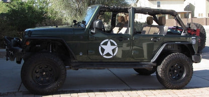 Star Decal Sticker White Universal for Jeep Wrangler JK and Other Vehicles