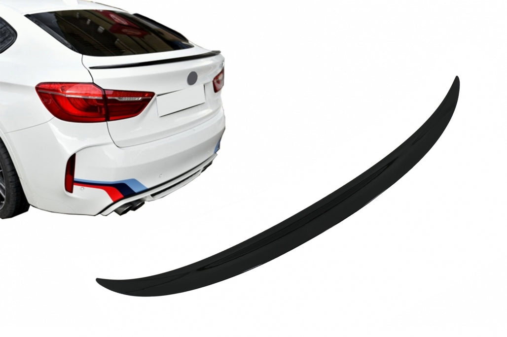 Trunk Boot Spoiler Sport Design Piano Black for BMW X6 F16 (2015-Up)