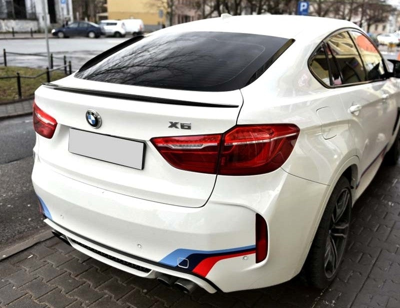Trunk Boot Spoiler Sport Design Piano Black for BMW X6 F16 (2015-Up)