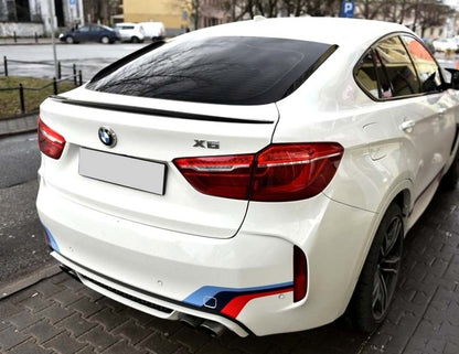 Trunk Boot Spoiler Sport Design Piano Black for BMW X6 F16 (2015-Up)