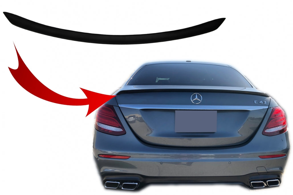 Trunk Spoiler Matte Black for Mercedes E-Class W213 (2016–Up)