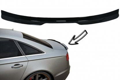 Trunk Spoiler Piano Black for Audi A6 C7 4G Sedan (2011–2018)