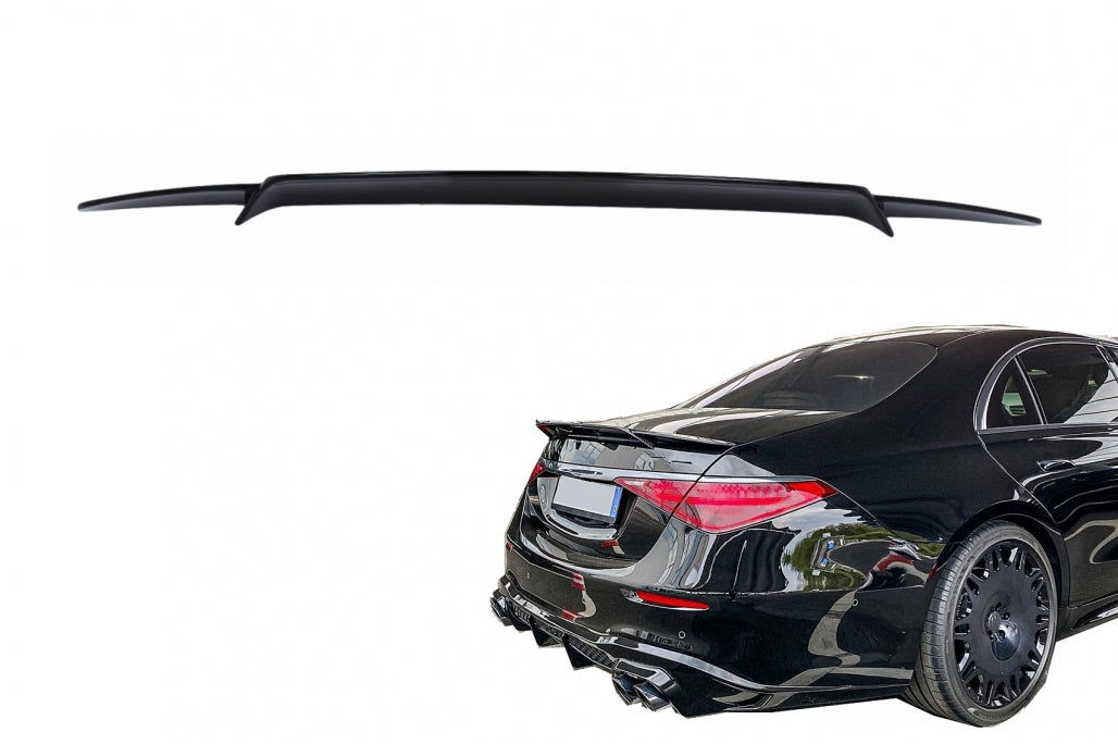 Trunk Spoiler Piano Black for Mercedes S-Class W223 Limousine (2020-up)