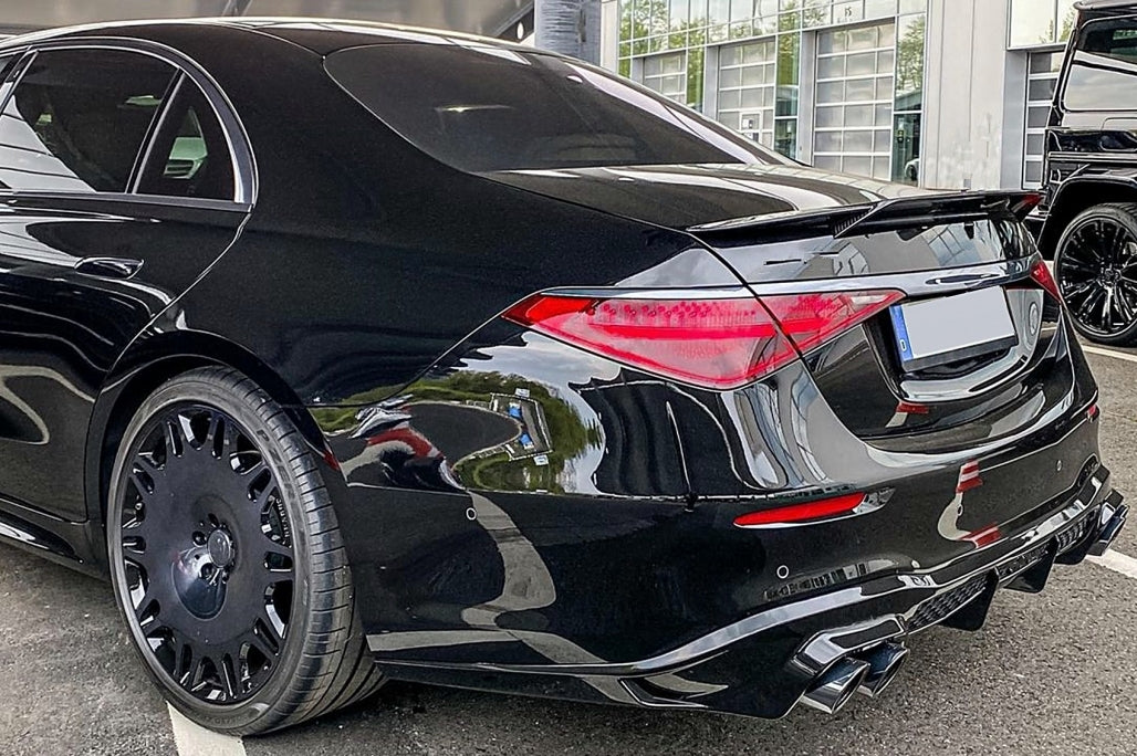 Trunk Spoiler Piano Black for Mercedes S-Class W223 Limousine (2020-up)