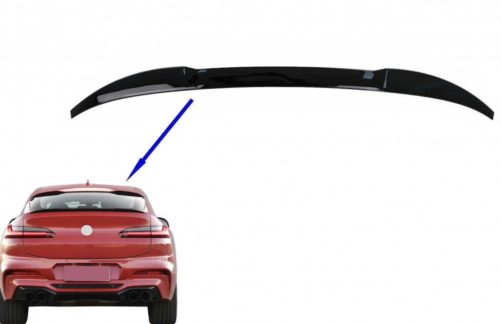 Trunk Spoiler Wing Piano Black for BMW X4 G02 (2018-2020)