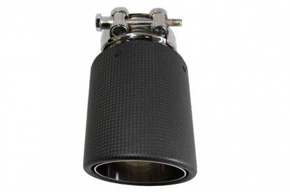 Universal Exhaust Muffler Tip Carbon Fiber Matte Finish 6.8cm Inlet