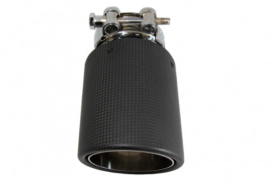 Universal Exhaust Muffler Tip Carbon Fiber Matte Finish 6.8cm Inlet