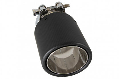 Universal Exhaust Muffler Tip Carbon Fiber Matte Finish 6.8cm Inlet