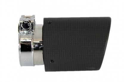 Universal Exhaust Muffler Tip Carbon Fiber Matte Finish 6.8cm Inlet