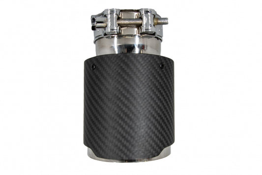 Universal Exhaust Muffler Tip Carbon Fiber Matte Finish 6cm Inlet