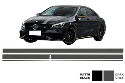 Upper Bonnet Roof Tailgate Decals A45 Design Dark Grey for Mercedes CLA W117 X117 A-Class W176