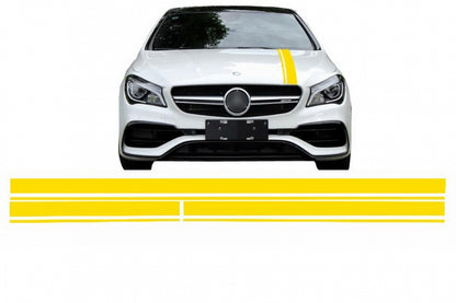 Upper Bonnet Roof Tailgate Decals Matte Yellow for Mercedes CLA W117 X117 A-Class W176