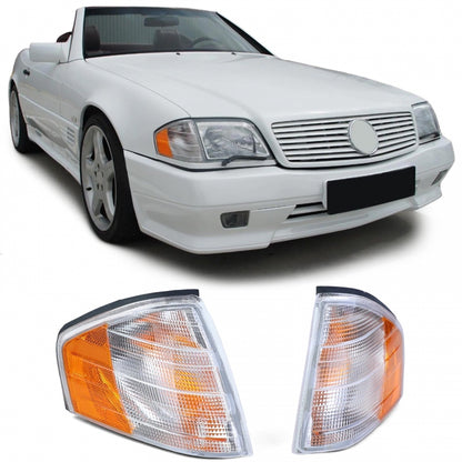 White Indicator Pair for Mercedes SL R129 (1989–2001)