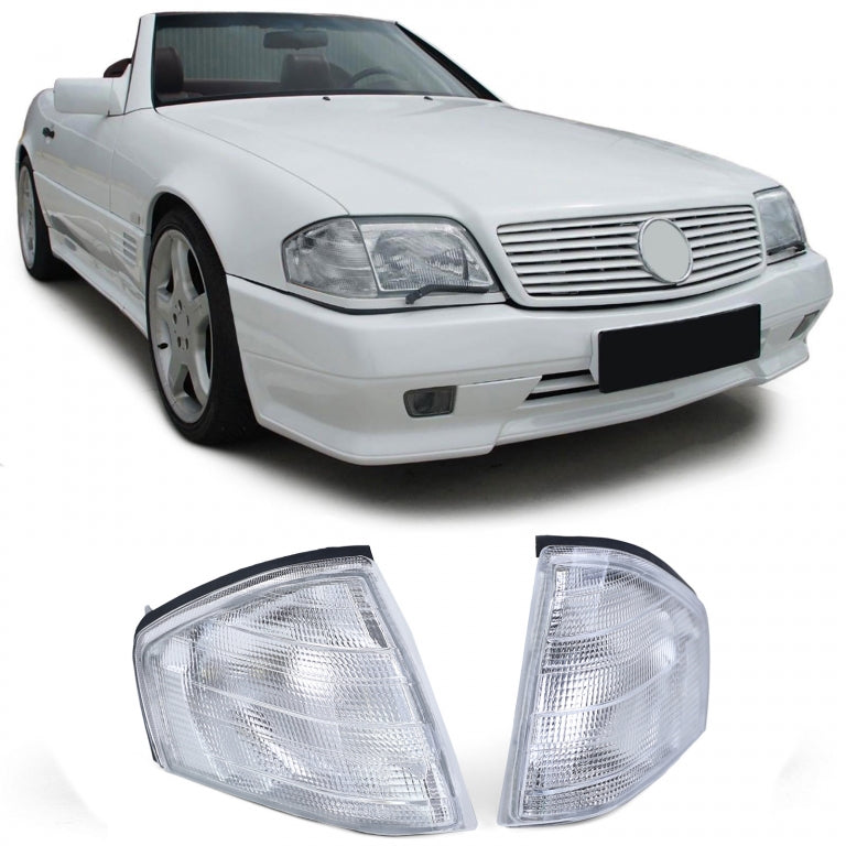 White Indicator Pair with Sockets for Mercedes SL R129 (1989–2001)