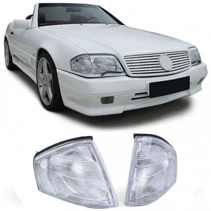White Indicator Pair with Sockets for Mercedes SL R129 (1989–2001)