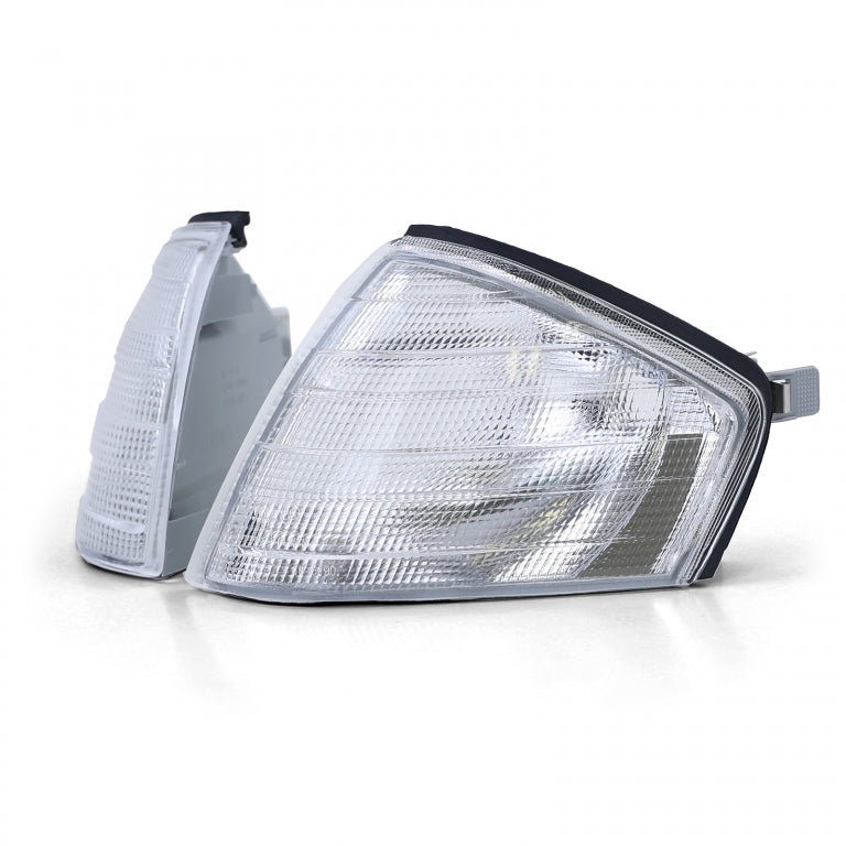 White Indicator Pair with Sockets for Mercedes SL R129 (1989–2001)