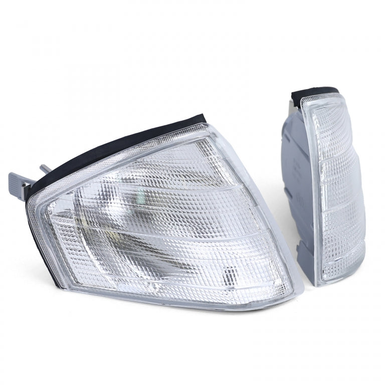 White Indicator Pair with Sockets for Mercedes SL R129 (1989–2001)