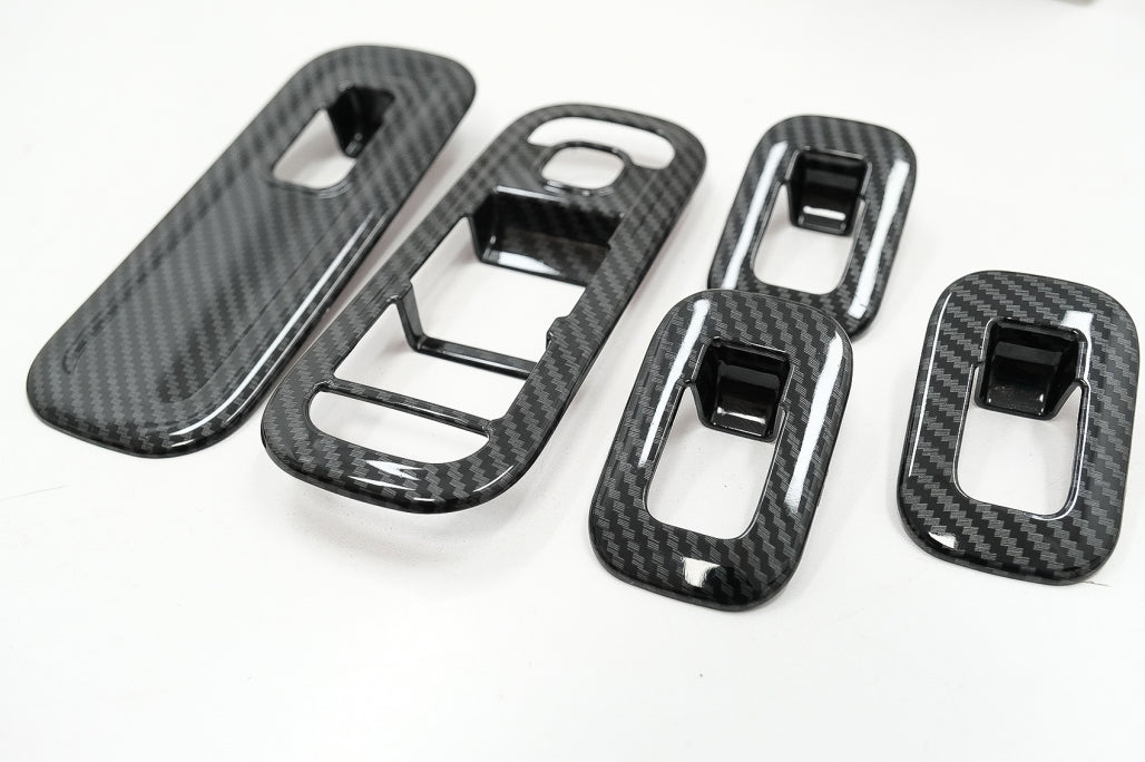 Window Switch Button Covers Carbon Fiber Look for Mercedes A-Class W177 V177 LHD (2018–Up)