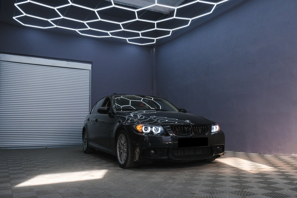 Xenon Headlights U-LED 3D Black for BMW 3 Series E90 E91 LHD (2005–2008)