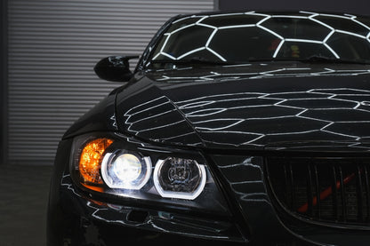 Xenon Headlights U-LED 3D Black for BMW 3 Series E90 E91 LHD (2005–2008)