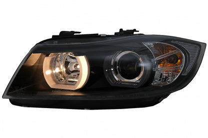 Xenon Headlights U-LED 3D Black for BMW 3 Series E90 E91 LHD (2005–2008)