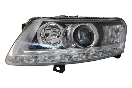 Xenon Headlights with LED DRL Chrome for Audi A6 C6 4F (2004–2008) Without AFS