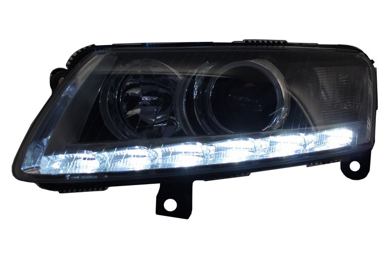Xenon Headlights with LED DRL Chrome for Audi A6 C6 4F (2004–2008) Without AFS