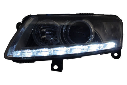 Xenon Headlights with LED DRL Chrome for Audi A6 C6 4F (2004–2008) Without AFS