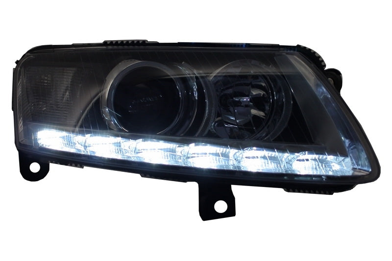 Xenon Headlights with LED DRL Chrome for Audi A6 C6 4F (2004–2008) Without AFS