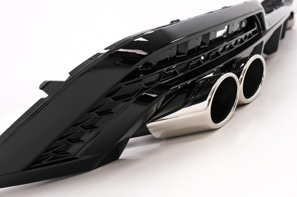 Rear Bumper Diffuser Piano Black for Audi A5 F5 Facelift S-Line (2020–Up)